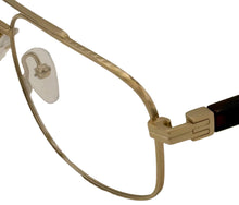 Load image into Gallery viewer, Tumi Mens Stainless Steel Rectangle Eyewear Frame VTU 017 Gold 54mm
