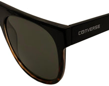 Load image into Gallery viewer, Converse Mens Flat Straight Top Brow Plastic Black Tortoise Sunglass, Smoke Lens H104
