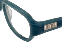 Load image into Gallery viewer, Jones New York Teal Plastic Rectangle Eyewear Frame VJON 791 51mm
