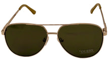 Load image into Gallery viewer, Guess Sunglass Mens Gold Metal Aviator, Green Lens GF0231. 32N
