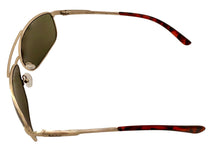 Load image into Gallery viewer, Timberland Sunglass Mens Gold Rectangle Aviator, Green Lens TB7259. 32N
