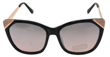 Load image into Gallery viewer, Guess Sunglass Womens Black Gold Cateye Plastic Mirror Lens GF0354 1U
