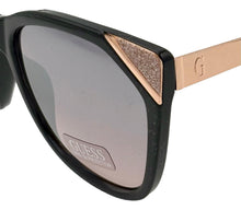 Load image into Gallery viewer, Guess Sunglass Womens Black Gold Cateye Plastic Mirror Lens GF0354 1U
