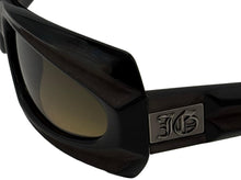 Load image into Gallery viewer, John Galliano Women's Black Rectangle Plastic Sunglasses JG005 1P
