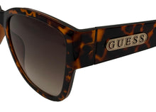 Load image into Gallery viewer, Guess Sunglass Dark Havana Oversized Square, Brown Gradient Lens GF0429. 52F
