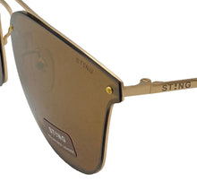 Load image into Gallery viewer, Sting Mens Gold Square Metal Sunglass, Flash Polarized Lens SST 190. 300G
