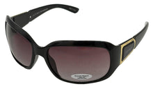 Load image into Gallery viewer, Ellen Tracy Womens Sunglass Plastic Rectangle Black Gold, Gradient Lens ET 517. 1
