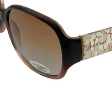 Load image into Gallery viewer, Ellen Tracy Womens Sunglass Plastic Rectangle Ombre Fade Brown Gold. ET 519 3
