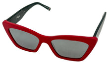 Load image into Gallery viewer, Fila Unisex Sunglasses Plastic Red Cateye, Mirror Lens. SF9481. Red
