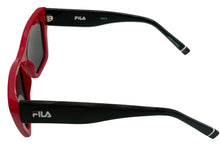 Load image into Gallery viewer, Fila Unisex Sunglasses Plastic Red Cateye, Mirror Lens. SF9481. Red
