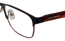 Load image into Gallery viewer, Lucky Womens Ophthalmic Eyeglass Rectangle Stainless Steel D101 Black Metal 53mm
