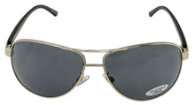 Load image into Gallery viewer, Ellen Tracy Womens Sunglass Silver Metal Aviator , Smoke Lens . ET540 3
