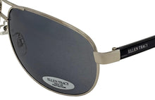 Load image into Gallery viewer, Ellen Tracy Womens Sunglass Silver Metal Aviator , Smoke Lens . ET540 3
