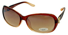 Load image into Gallery viewer, Ellen Tracy Women's Crystal Brown Plastic Rectangle Sunglass ET554. 1
