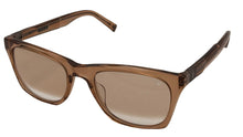 Load image into Gallery viewer, John Varvatos Mens Crystal Brown Plastic Sqaure Sunglass Gradient Lens V515
