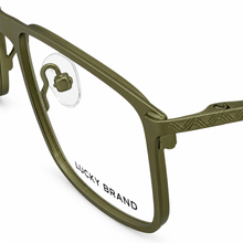 Load image into Gallery viewer, Lucky Brand Mens Green Stainless Steel Rectangle Metal Eyewear VLBD 826 49mm
