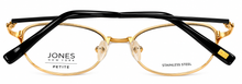 Load image into Gallery viewer, Jones New York Mens Stainless Steel Metal Square Eyewear Frame, J150 Black. 47mm
