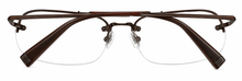 Load image into Gallery viewer, John Varvatos Mens Eyeglass Rimless Rectangle Brown / Metal V102 60mm
