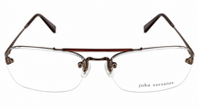 Load image into Gallery viewer, John Varvatos Mens Eyeglass Rimless Rectangle Brown / Metal V102 60mm
