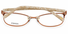 Load image into Gallery viewer, Jones New York Rose Gold Mens Metal Soft Square Eyewear , J491 58mm
