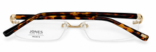 Load image into Gallery viewer, Jones New York Mens Gold Rimless Rectangle Eyewear Frame, J364 57mm

