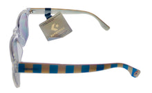 Load image into Gallery viewer, Converse Mens Square Plastic Crystal Black Sunglass, Blue Flash Lens H106
