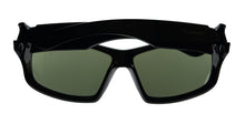 Load image into Gallery viewer, Timberland Sunglass Mens Shiny Black Plastic Wrap, Green Lens TB7266. 1N
