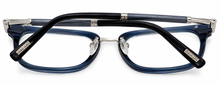 Load image into Gallery viewer, Chopard VCHC76V 0579 Men's Shiny Palladium Blue Horn Eyeglass Frame. 52mm
