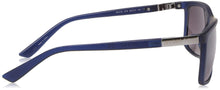 Load image into Gallery viewer, Guess Mens Matte Blue Rectangle Sunglasses, Smoke Gradient Lens. GF0191. 91B
