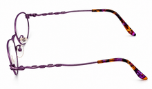 Load image into Gallery viewer, Bob Mackie Violet Soft Oval Eyewear Stainless Steel Metal Frame, BM 818 50mm
