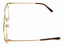 Load image into Gallery viewer, Jones New York Gold Mens Metal Rectangle Eyewear Frame, J495 54mm
