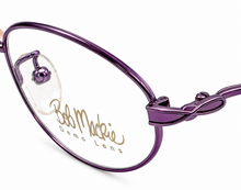 Load image into Gallery viewer, Bob Mackie Violet Soft Oval Eyewear Stainless Steel Metal Frame, BM 818 50mm
