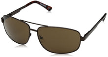 Load image into Gallery viewer, Timberland Mens Sunglass Brown Metal Aviator Solid Brown Lens TB7119 48E
