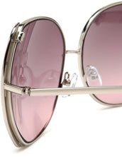 Load image into Gallery viewer, Lucky Brand Nose Guard Unisex Square Oversized Fashion Sunglasses, Gold
