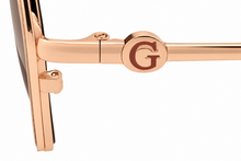 Load image into Gallery viewer, Guess Sunglass Womens Rose Gold Oversized Square Brown Gradient Lens GO00005 28F
