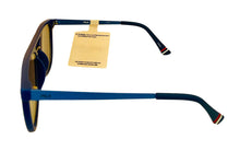 Load image into Gallery viewer, Fila Mens Matte Blue Soft Square Metal Sunglass, Flash Lens SF9341 C03X
