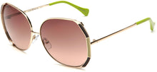 Load image into Gallery viewer, Lucky Brand Nose Guard Unisex Square Oversized Fashion Sunglasses, Gold
