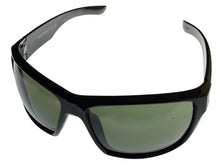 Load image into Gallery viewer, Timberland Sunglass Mens Shiny Black Plastic Wrap, Green Lens TB7266. 1N
