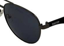 Load image into Gallery viewer, Kenneth Cole Reaction Shiny Gunmetal Mens Metal Aviator Sunglass KC1318 8A
