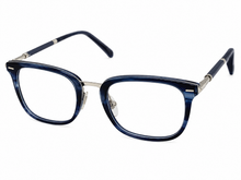 Load image into Gallery viewer, Chopard VCHC76V 0579 Men's Shiny Palladium Blue Horn Eyeglass Frame. 52mm
