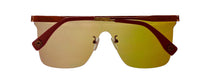 Load image into Gallery viewer, Converse Mens Flat Front Mount Rose Gold Metal Shield Sunglass, Gold Flash Lens H119
