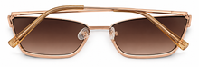 Load image into Gallery viewer, Kenneth Cole Reaction Cateye Sunglass Rose Gold, Brown Lens KC1421 28T
