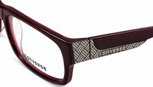 Load image into Gallery viewer, Converse Mens Eyeglass Rectangle Plastic Frame Invent Burgundy. 54mm
