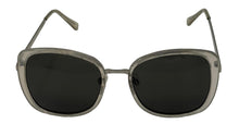 Load image into Gallery viewer, Kenneth Cole Reaction Milky Crystal/Silver Womens Square Metal Sunglass KC1396. 26N
