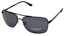 Load image into Gallery viewer, Timberland Sunglass Mens Black Metal Rectangle Aviator, Polarized Lens TB7202 2A
