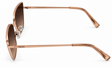 Load image into Gallery viewer, Kenneth Cole Reaction Cateye Sunglass Rose Gold, Brown Lens KC1421 28T
