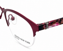 Load image into Gallery viewer, Jones New York Womens Rimless Oval Burgundy Metal Eyewear Frame. J145 48mm
