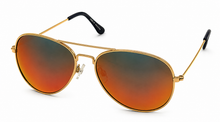 Load image into Gallery viewer, Tony Hawk Mens Sunglass Classic Gold Metal Aviator, Orange Lens TH47 1

