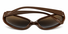 Load image into Gallery viewer, Esprit Women's Sunglasses Plastic Rectangle Wrap Brown Snake/Brown ET19306 535
