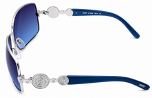 Load image into Gallery viewer, Esprit Womens Sunglass Silver Blue Aviator, Smoke Gradient Lens 19324 543
